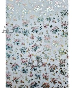 Hârtie de orez aurită – Flowers Wallpaper – A4