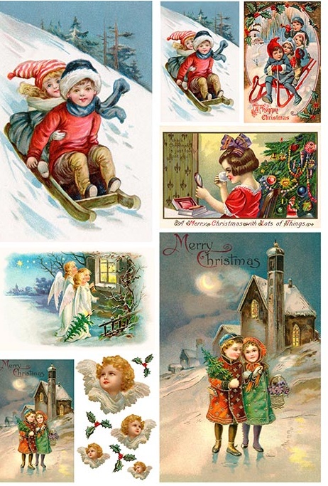 Hârtie de orez – Happy Christmas – A5 1 Hârtie de orez – Happy Christmas – A5