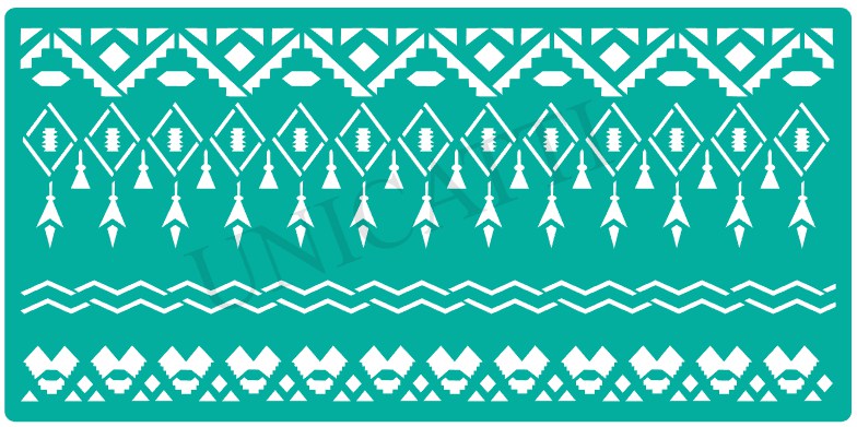 Șablon auto-adeziv - Geometric Pattern - 19,5x9 cm 1 Șablon auto-adeziv - Geometric Pattern - 19,5x9 cm