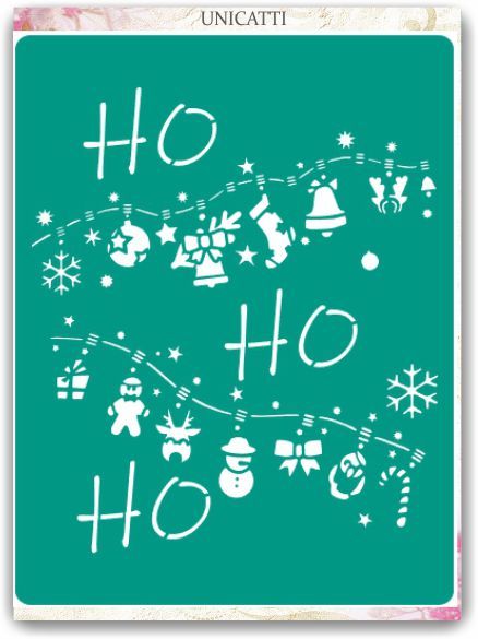 Șablon auto-adeziv - Ho Ho Ho 1 Șablon auto-adeziv - Ho Ho Ho