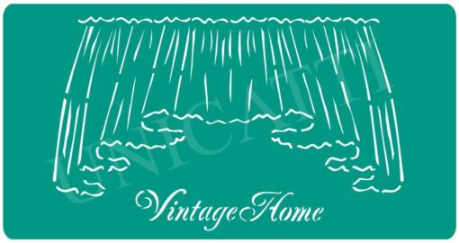 Șablon auto-adeziv - Perdea Vintage Home - 16 cm 1