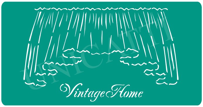 Șablon auto-adeziv - Perdea Vintage Home - 16 cm 1 Șablon auto-adeziv - Perdea Vintage Home - 16 cm