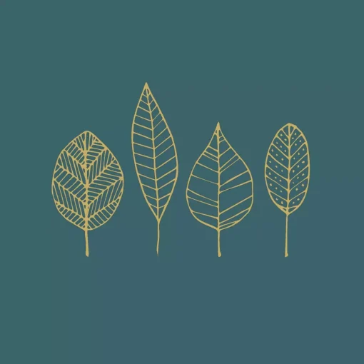 Șervețel - Pure Gold Leaves - 33x33 cm 1