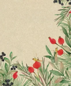 Șervețel - Rosehip and Evergreen - 33x33 cm