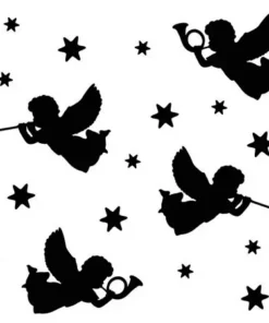 Șervețel - Trumpet Angels Black - 25x25 cm