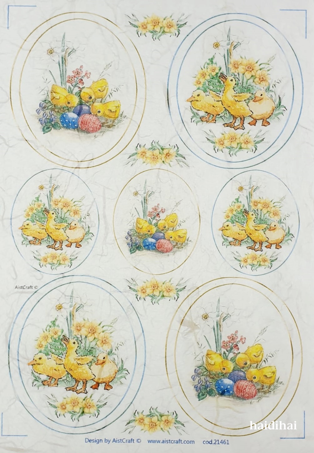 Hârtie de orez - Easter Eggs - A4 1 Hârtie de orez - Easter Eggs - A4