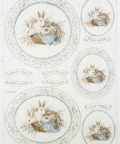 Hârtie de orez - Happy Easter - A4