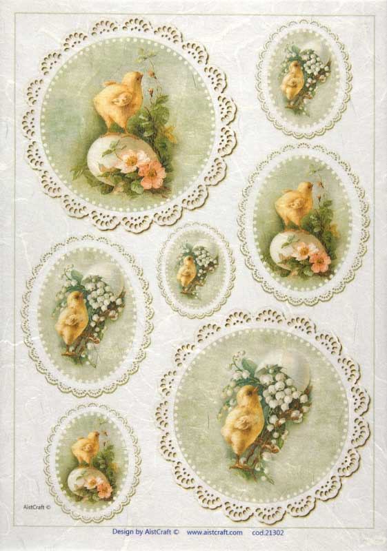 Hârtie de orez - Easter Chicken - A4 1 Hârtie de orez - Easter Chicken - A4