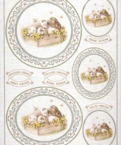 Hârtie de orez - Easter Medallions - A4