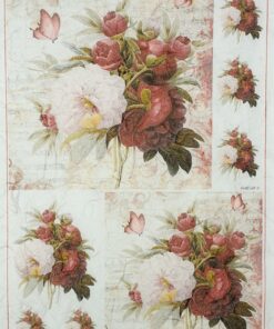 Hârtie de orez - Peonies Bunch - A4