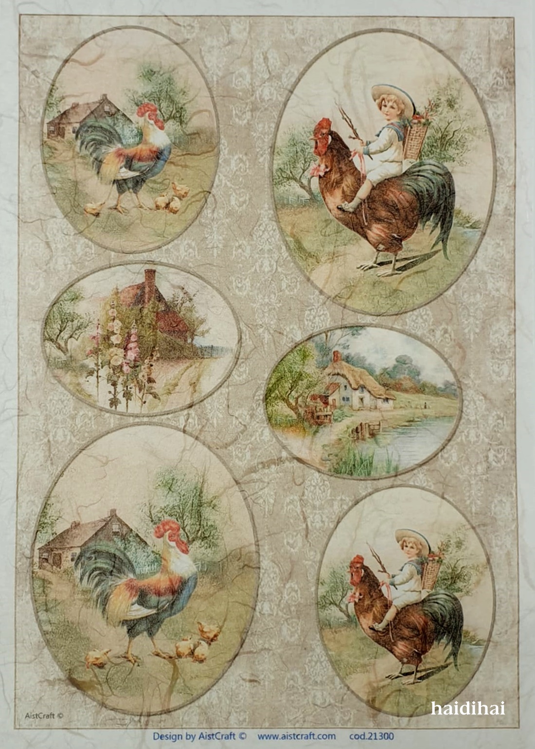 Hârtie de orez - Rustic Easter 2 - A4 1 Hârtie de orez - Rustic Easter 2 - A4