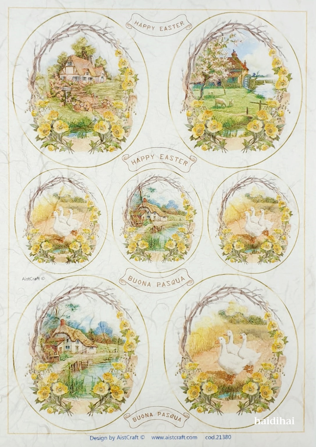 Hârtie de orez - Rustic Spring - A4 1 Hârtie de orez - Rustic Spring - A4