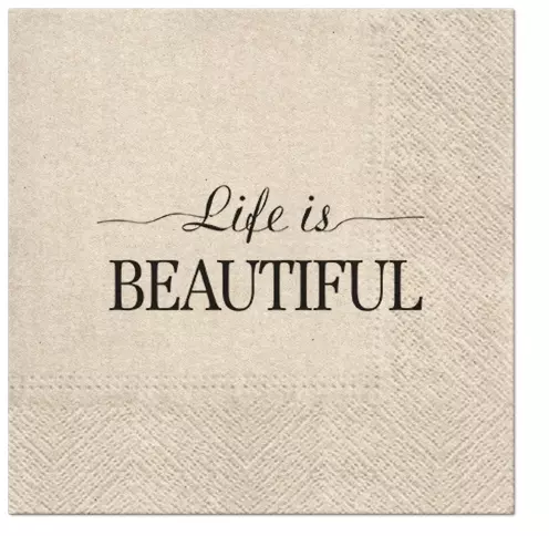 Șervețel - Beautiful Life - 33x33 cm 1 Șervețel - Beautiful Life - 33x33 cm