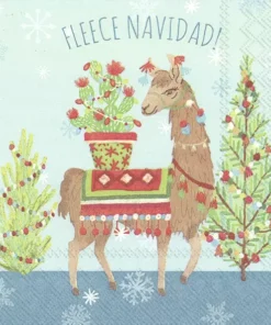 Șervețel - Fleece Navidad - 33x33 cm