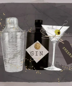 Șervețel - Gin & Martini - 33x33 cm