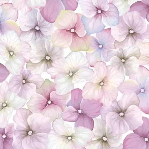 Șervețel - Pink Hydrangea Pattern - 33x33 cm 1