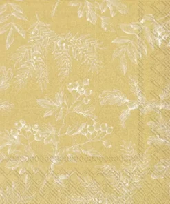 Șervețel - Silents Plants gold - 33x33 cm