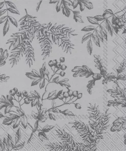 Șervețel - Silents Plants silver - 25x25 cm