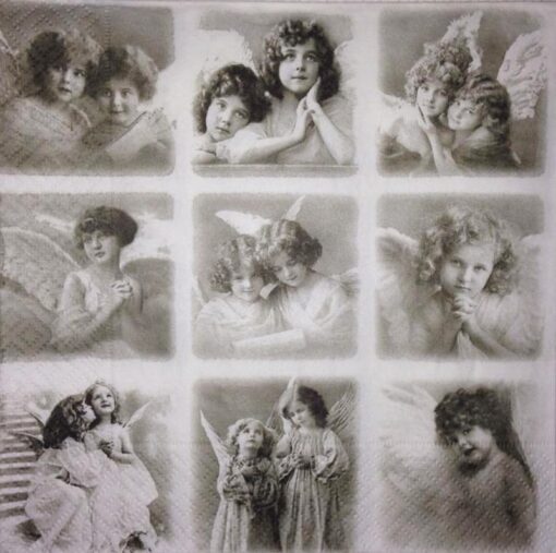 Șervețel - Vintage Angels - 33x33 cm 1