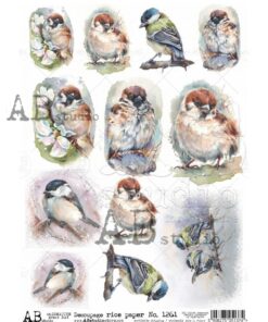 Hârtie de orez - Les oiseaux - A4
