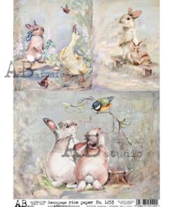 Hârtie de orez - Rabbits - A4