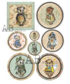 Hârtie de orez - Vintage Medallions - A4