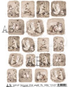 Hârtie de orez – Easter Collages – A4