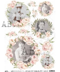 Hârtie de orez – Victorian Beauty - A3