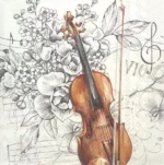 Șervețel - Bella Musica - 33x33 cm