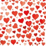 Șervețel - Colourful Hearts Red - 33x33 cm