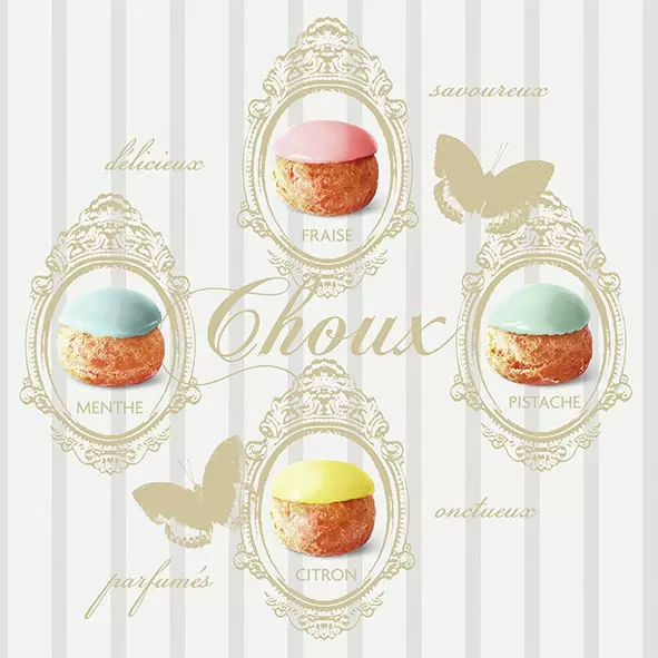 Șervețel - Cream Puffs - 33x33 cm 1 Șervețel - Cream Puffs - 33x33 cm