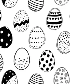 Șervețel - Easter Eggs All Over Black - 33x33 cm