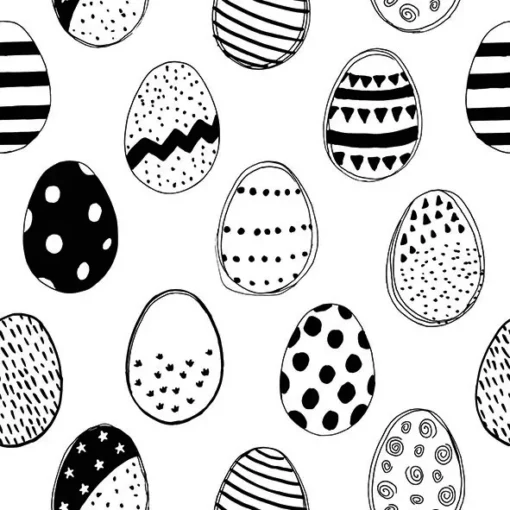 Șervețel - Easter Eggs All Over Black - 33x33 cm 1