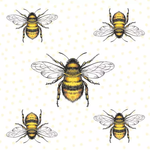 Șervețel - Flying Bees - 33x33 cm 1 Șervețel - Flying Bees - 33x33 cm