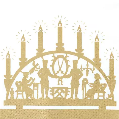 Șervețel - Goldener Schwibbogen - 33x33 cm 1 Șervețel - Goldener Schwibbogen - 33x33 cm