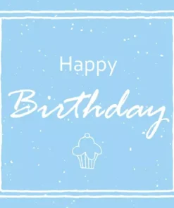 Șervețel - Happy Birthday Muffin blue - 33x33 cm