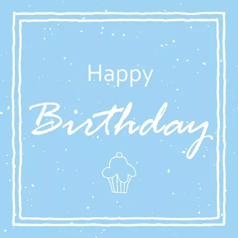 Șervețel - Happy Birthday Muffin blue - 33x33 cm 1 Șervețel - Happy Birthday Muffin blue - 33x33 cm