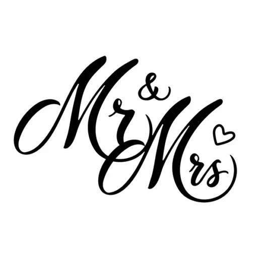 Șervețel - Mr & Mrs black - 33x33 cm 1