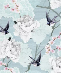 Șervețel - Oriental Flowers Blue - 33x33 cm