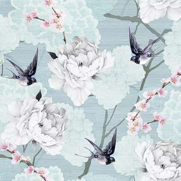 Șervețel - Oriental Flowers Blue - 33x33 cm 1 Șervețel - Oriental Flowers Blue - 33x33 cm