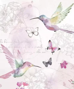 Șervețel - Pale Hummingbirds - 33x33 cm