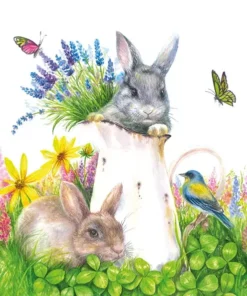 Șervețel - Young Rabbits - 33x33 cm