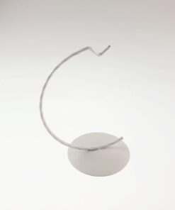 Suport metalic decorativ alb - glob - h13,5 cm