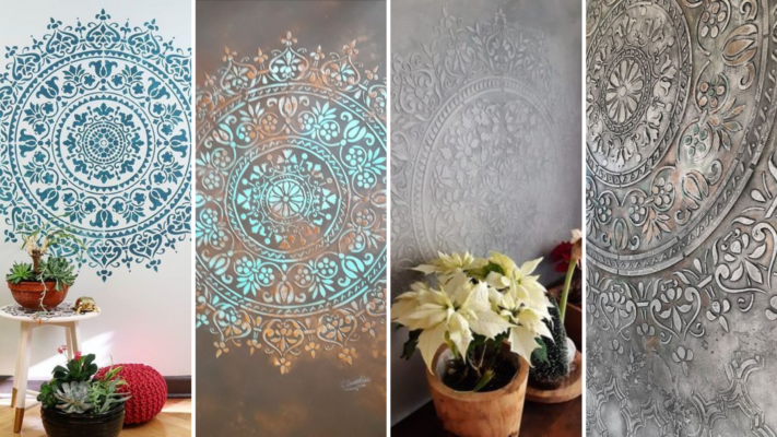 Șablon decorativ pentru pereți - model mandala 2 Șablon decorativ pentru pereți - model mandala 2