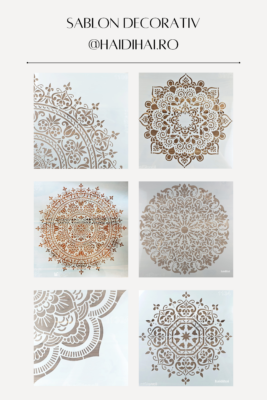 Șablon decorativ pentru pereți - model mandala 3 Șablon decorativ pentru pereți - model mandala 3