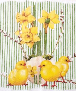 Șervețel - Easter in Green & Yellow - 33x33 cm