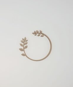 Coroniță din lemn - frunze - 8,5x8x0,3 cm