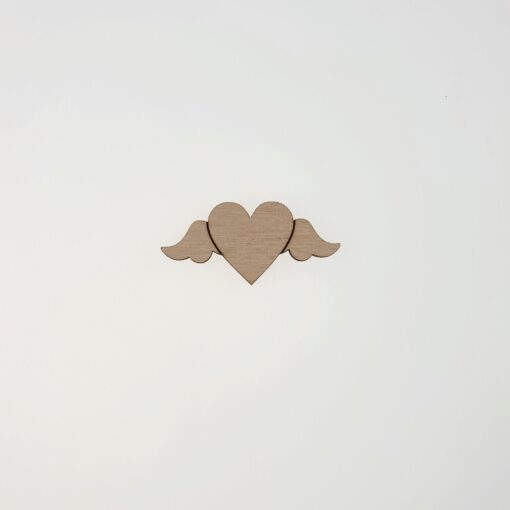 Decorațiune - Heart with Wings - 6x2,8 cm 1