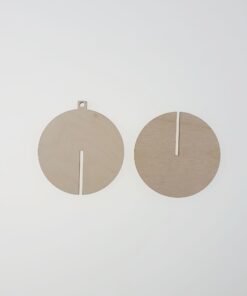 Decorațiune lemn - glob - 2 elemente - 8,2x7,5 cm