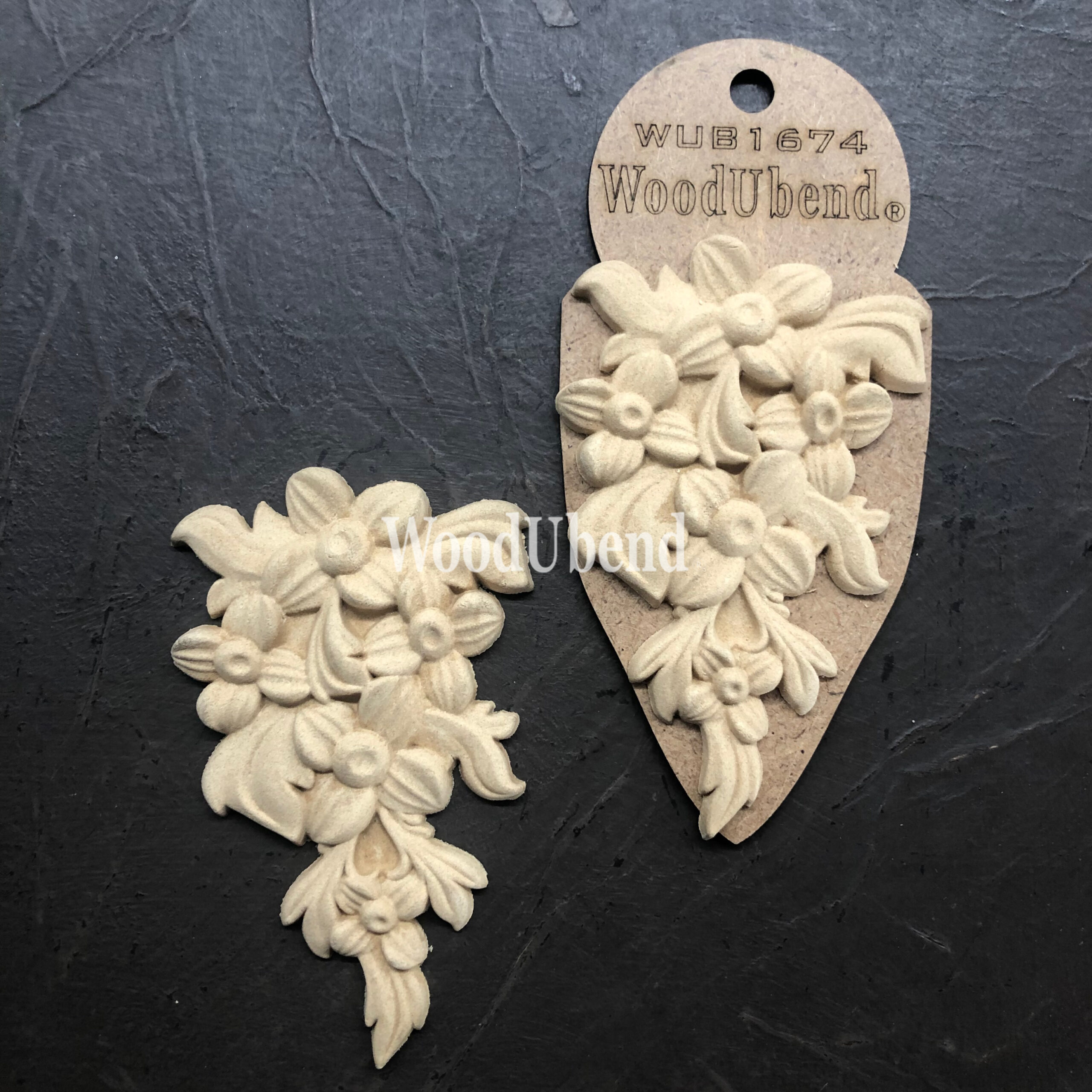 Element decorativ - 2 piese - WoodUbend - 11×6.5cm 1 Element decorativ - 2 piese - WoodUbend - 11×6.5cm